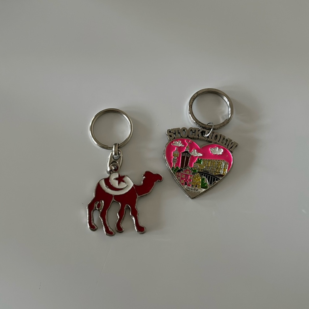 Bundle of 2 Travel Keychains Stockholm